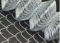 Proteção de corrosão galvanizada de Diamond Chain Link Fence do fio de 2-3mm