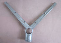 Suporte da forma do braço de extensão V do arame farpado da lâmina da cerca do elo de corrente montado facilmente
