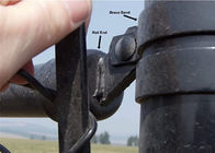 1-3/8 da” extremidade do trilho da parte superior da cerca do elo de corrente polegada com o pó preto revestido