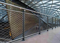 trilhos de aço inoxidável de Mesh Netting For Elevated Walkway da corda 7x7 de 2mm