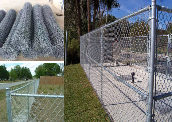 tela galvanizada 2.1Mx2.5M da cerca do elo de corrente para o campo de esportes