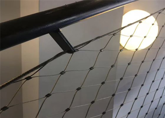 Pescar pleno da segurança da balaustrada da escadaria de 2.0MM exterior/malha decorativa interior do cabo