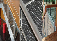 Corda de fio de aço inoxidável decorativa Mesh For Stairway da proteção 7x7 da ponte
