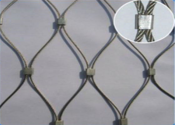 Malha arquitetónica da corda de fio do metal, rede de aço inoxidável frisada do cabo